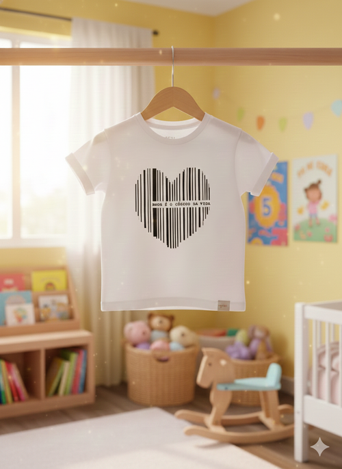 Camiseta "Amor é o código da vida" - pb